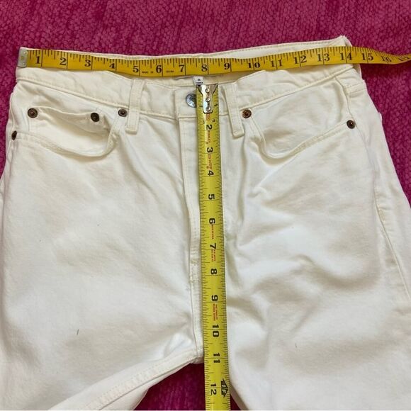 Re/Done 90’s High Rise Ankle Crop Jeans Vintage White Size 26 - Picture 11 of 14
